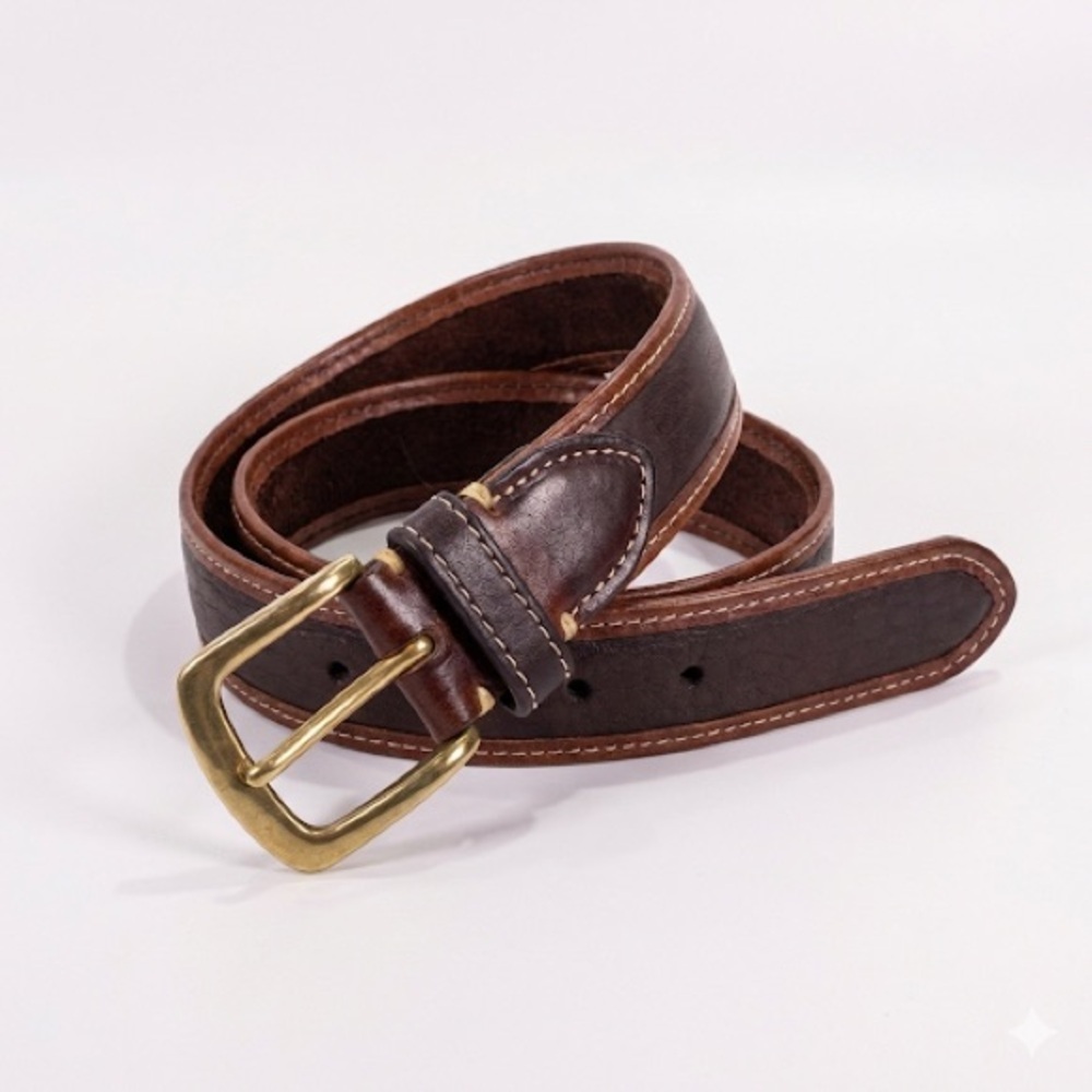 Cole Haan Men’s Allen Leather Belt Made In USA Brown Size 32